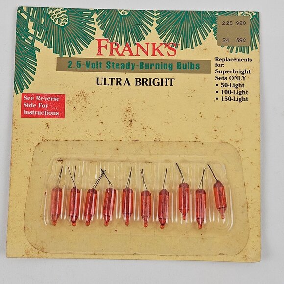 Franks Ultra Bright Steady Burning Bulbs 2.5V 3.5V for Superbright Sets Vintage - Picture 7 of 11